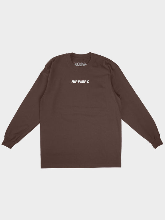 RIP PIMP C - BROWN LONGSLEEVE (PRE-ORDER)