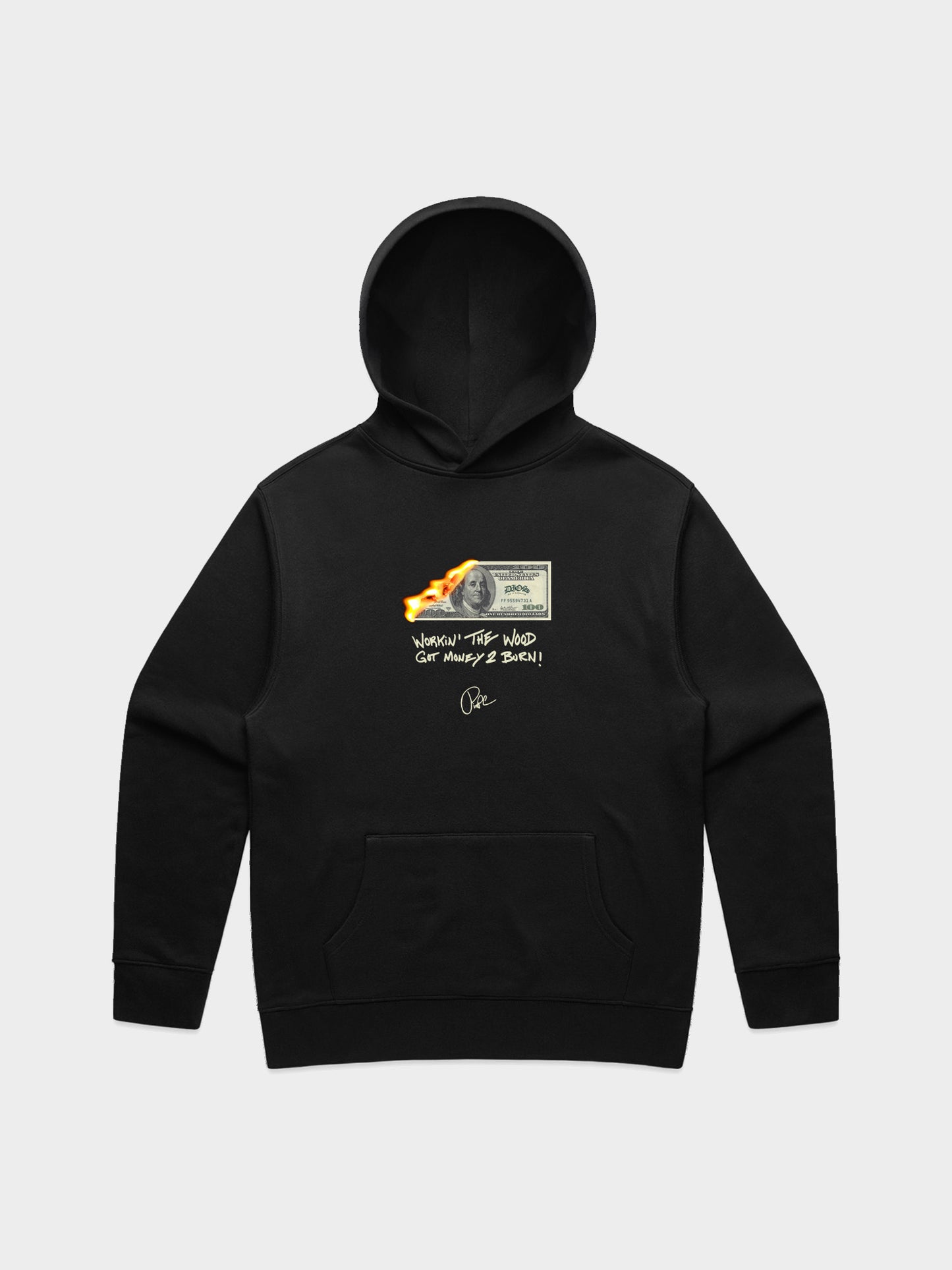 MONEY 2 BURN - BLK HOODIE (PRE-ORDER)