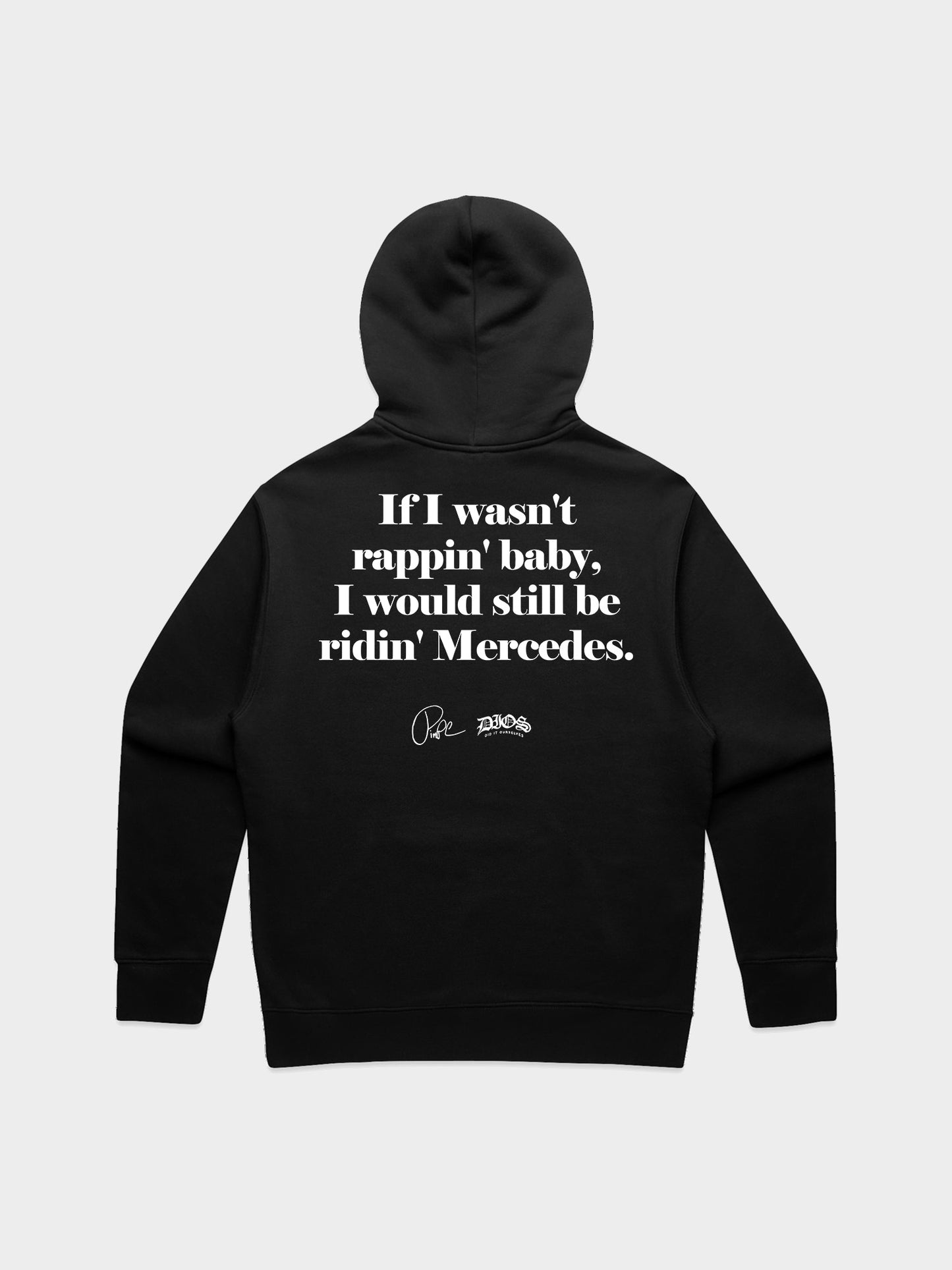 RIDIN' MERCEDES - BLK HOODIE (PRE-ORDER)