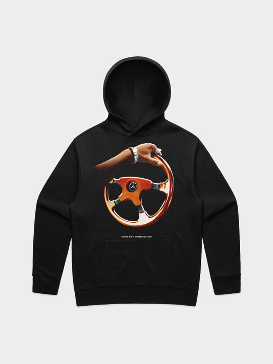 RIDIN' MERCEDES - BLK HOODIE (PRE-ORDER)