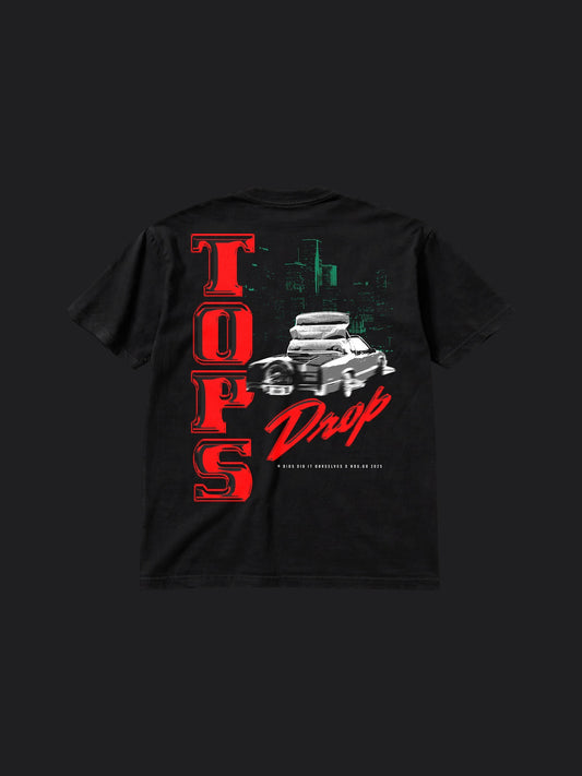 TOPS DROP IN SOUTH - BLK TEE