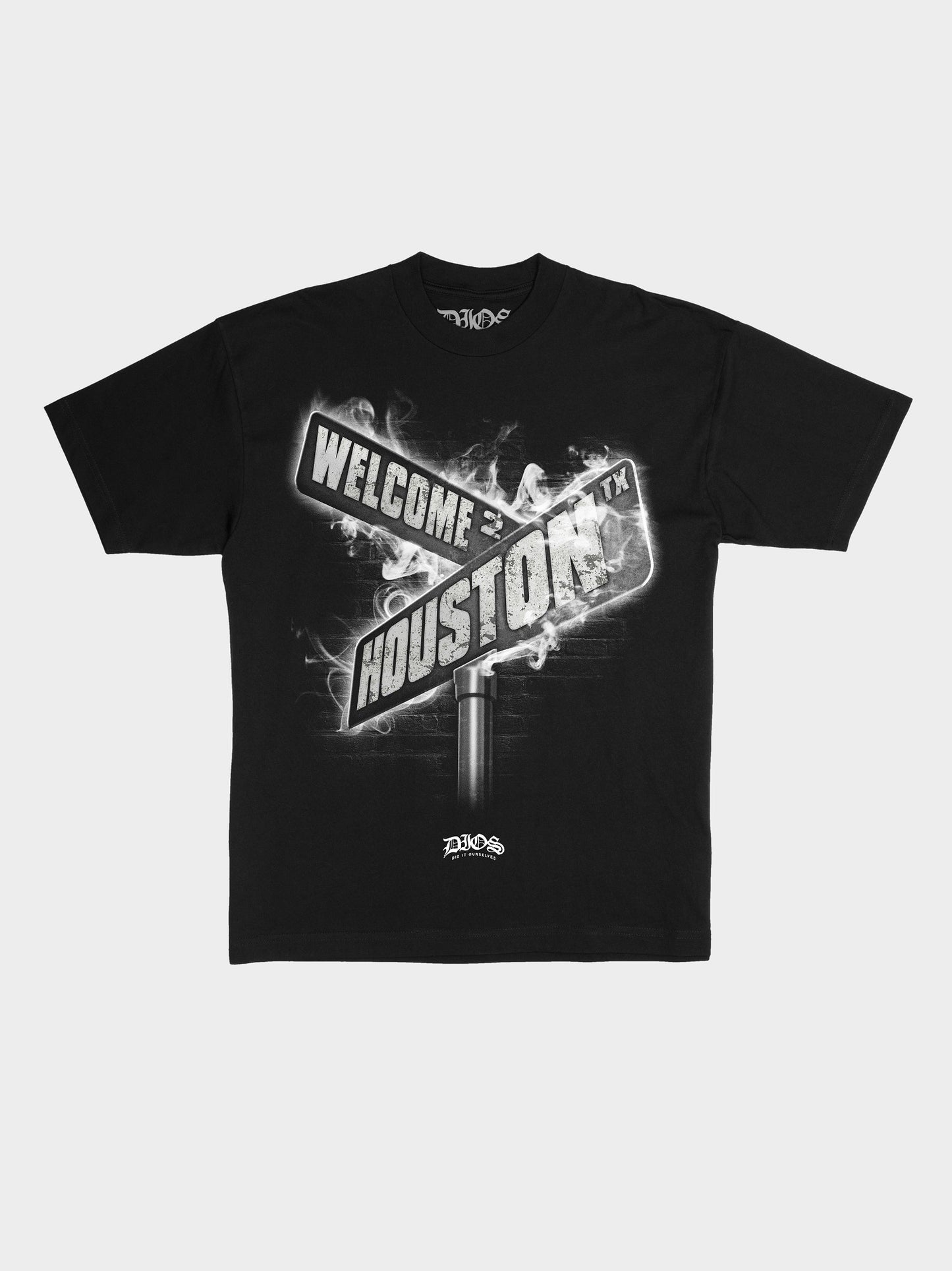 DIOS RECORDS - WELCOME 2 HOUSTON - BLK TEE (PRE-ORDER)